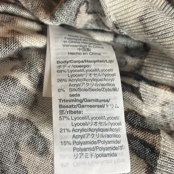 J.Crew Silk-blend Shoulder-Button Sweater in Leopard Print XS NEW - Picture 4 of 4